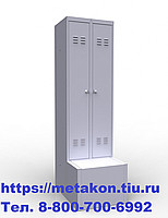 Металлические шкафы для раздевалок и одежды шр-22L600 Т с тумбой в Сочи - sochi.metakonrt.ru | фото